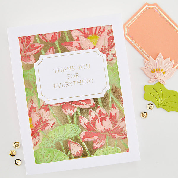 Lotus Field Letterpress + Foil Plate