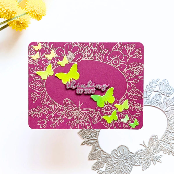 Hero Arts - Floral Frame Letterpress + Foil Plate