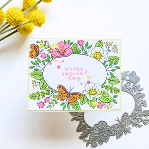 Hero Arts - Floral Frame Letterpress + Foil Plate