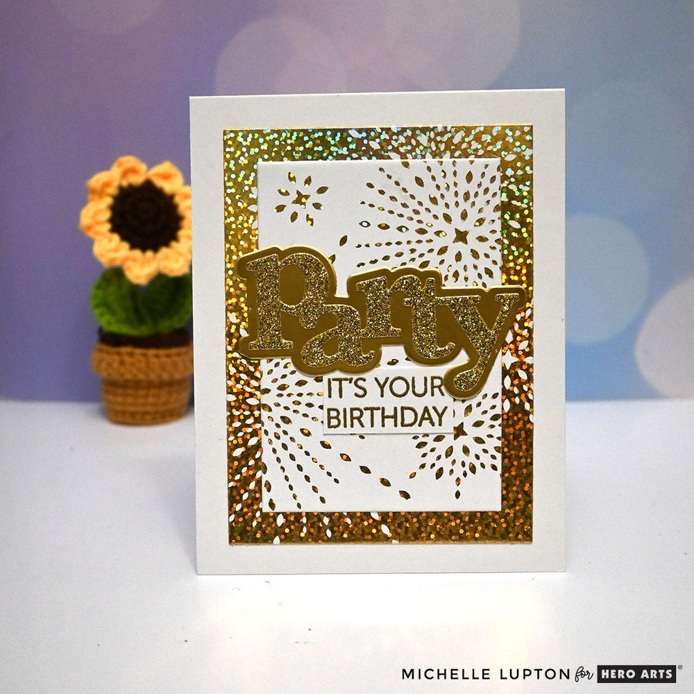 Starbursts Set Letterpress + Foil Plate from the Lovely LetterPress Collection