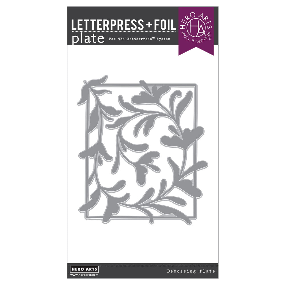 Decorative Floral Letterpress + Foil Plate from the Lovely LetterPress Collection