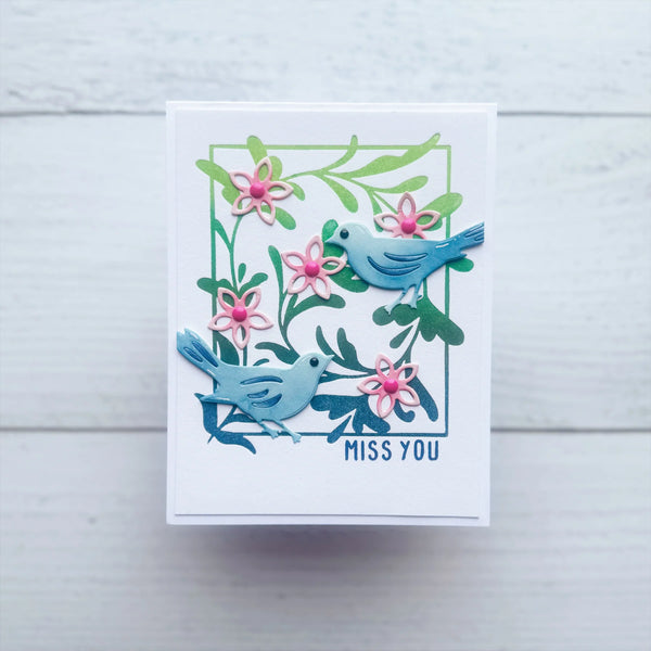 Hero Arts - Decorative Floral Letterpress + Foil Plate