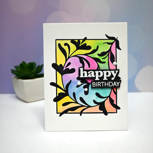 Hero Arts - Decorative Floral Letterpress + Foil Plate