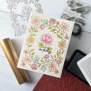 Hero Arts - Floral Border Letterpress + Foil Plate
