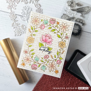 Floral Border Letterpress + Foil Plate from the Lovely LetterPress Collection