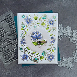 Hero Arts - Floral Border Letterpress + Foil Plate