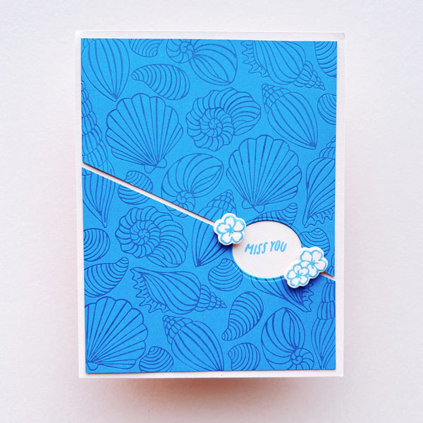 Scattered Shells LetterPress + Foil Plate