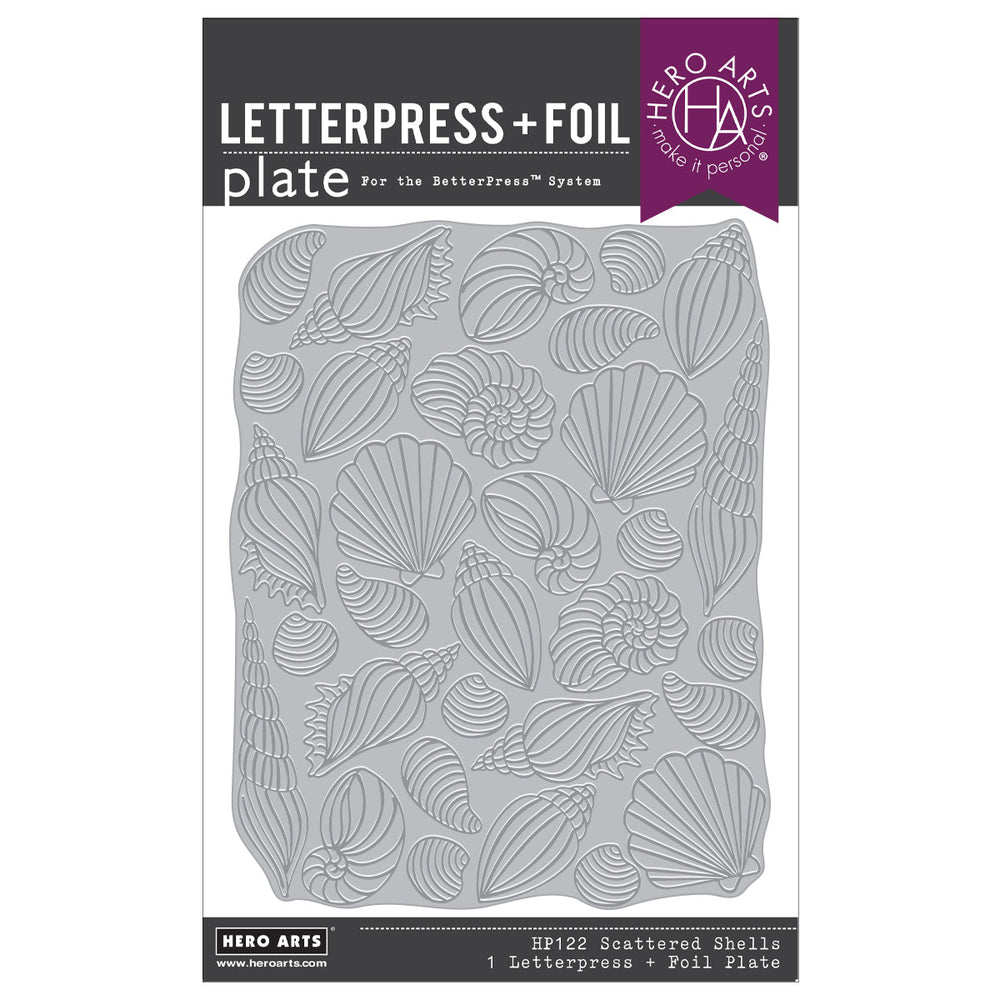 Scattered Shells LetterPress + Foil Plate