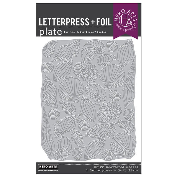 Scattered Shells LetterPress + Foil Plate