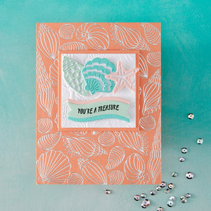 Scattered Shells LetterPress + Foil Plate