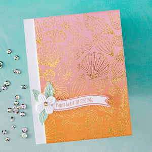 Scattered Shells LetterPress + Foil Plate