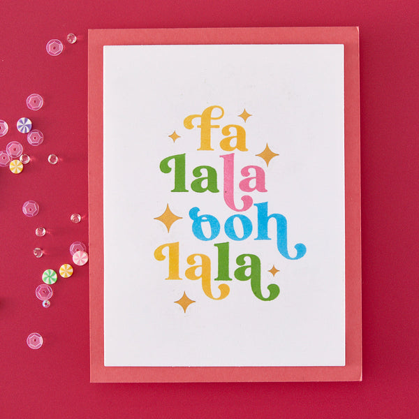 Fa La La Letterpress + Foil Set
