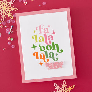 Fa La La Letterpress + Foil Set
