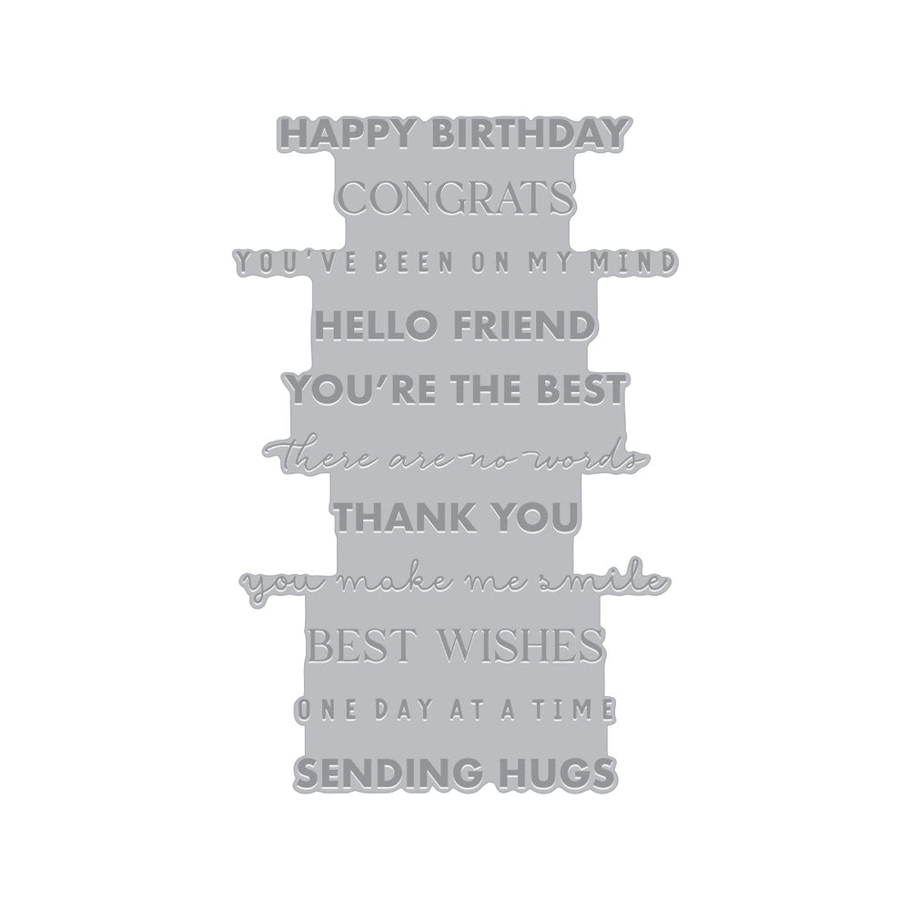 Sentiment Strips XL - Everyday Letterpress + Foil