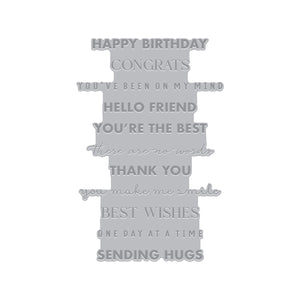 Sentiment Strips XL - Everyday Letterpress + Foil