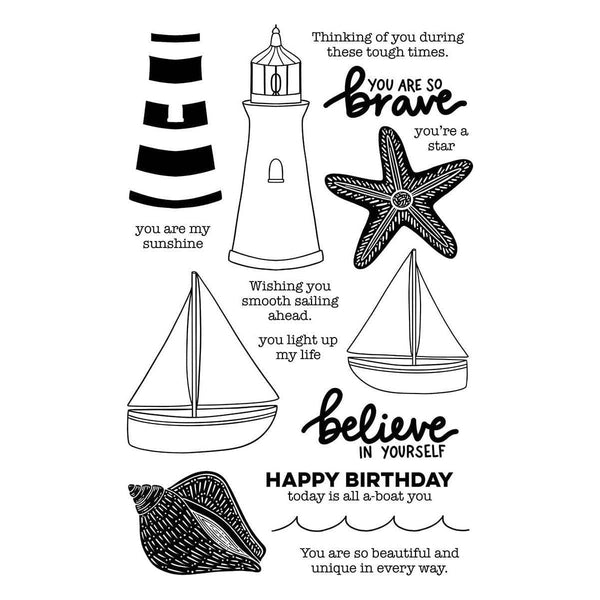 Smooth Sailing Clear Stamp and Die Set  by Simon Hurley
