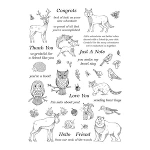 Woodland Wildlife Stamp And Die Bundle by Simon Hurley