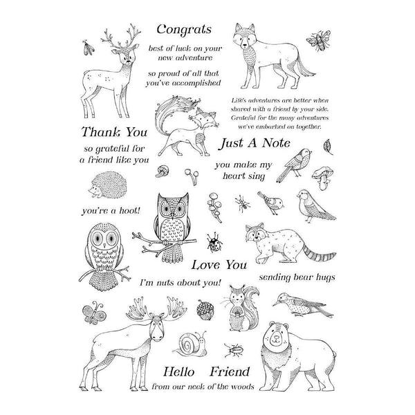Woodland Wildlife Stamp And Die Bundle by Simon Hurley