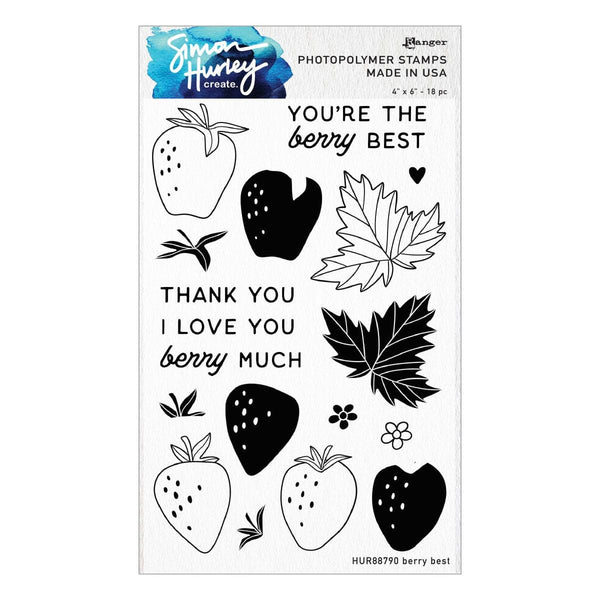 Ranger Berry Best Clear Stamp Set by Simon Hurley create.