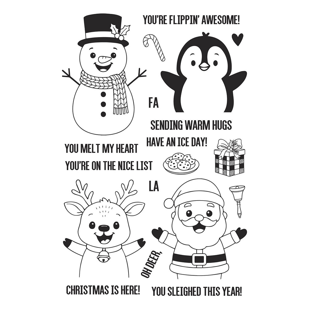 Christmas Hugs Stamp and Die Bundle by Simon Hurley