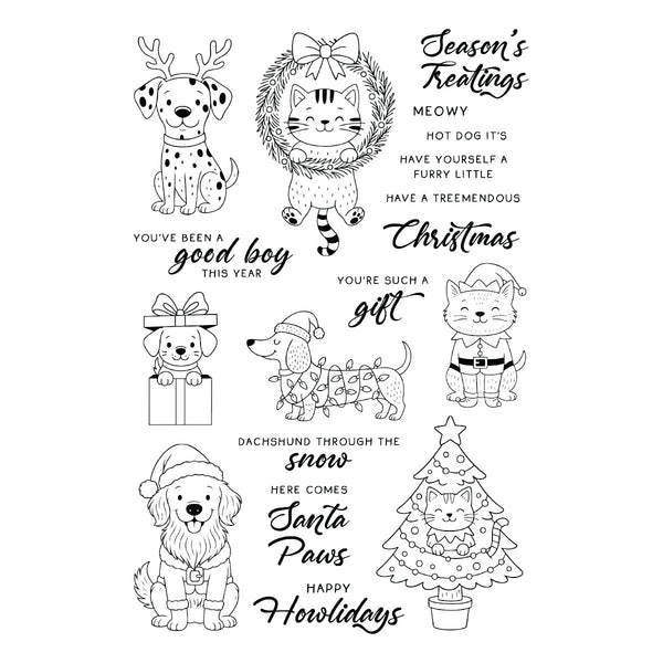 Christmas Pets Stamp & Die Bundle by Simon Hurley