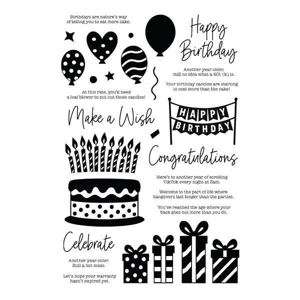 Snarky Birthday Stamp & Die Bundle by Simon Hurley