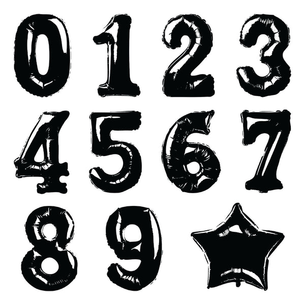Number Balloons Cling Rubber Stamp and Die Bundle by Simon Hurley