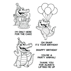 Snappy Birthday Stamp & Die Bundle by Simon Hurley