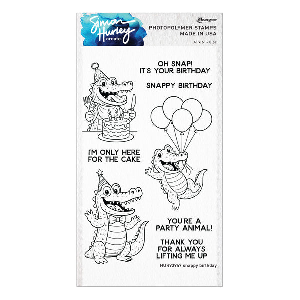 Snappy Birthday Stamp & Die Bundle by Simon Hurley