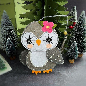 Felt Snowy Owl Etched Dies by Nichol Spohr