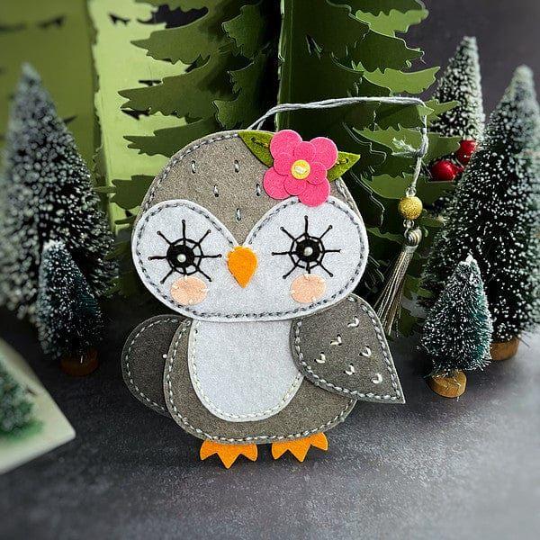 Felt Snowy Owl Etched Dies by Nichol Spohr
