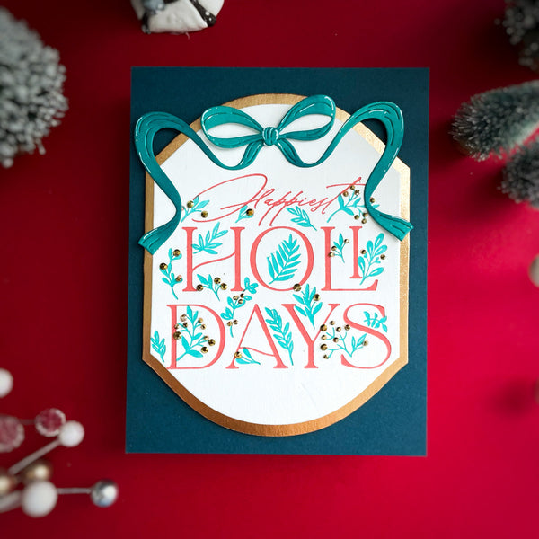 Happiest  Holidays Registration Press Plate Set by Yana Smakula