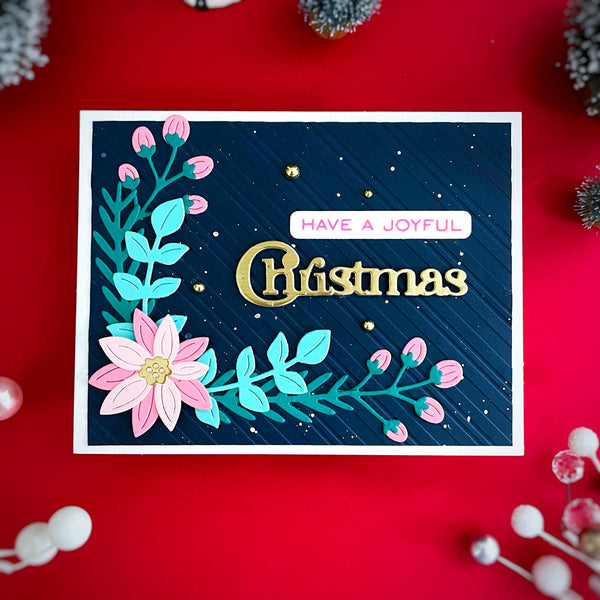 Christmas Sentiments Clear Stamp & Die Set by Lisa Horton