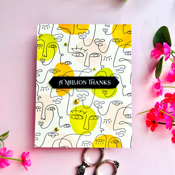 All My Senses Faces Press + Foil Plates and Stencil Bundle by Jaycee Gaspar