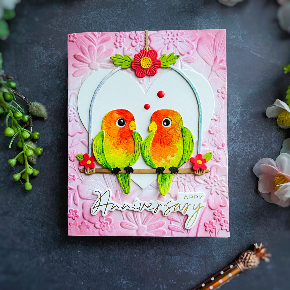 Pretty Birds Etched Dies