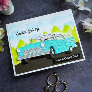 Cruisin' By Sentiments Clear Stamp & Die Set by Mindy Eggen