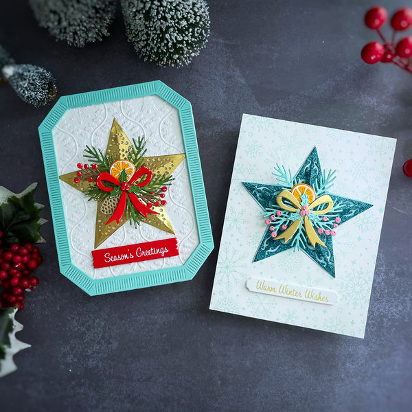 Country Christmas Banner & Sentiments Press + Foil Plate & Die Set by Annie Williams