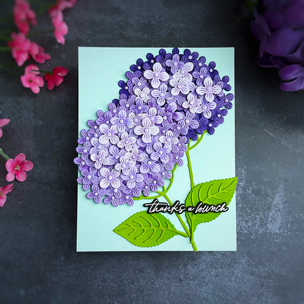 Layered Hydrangea Etched Dies