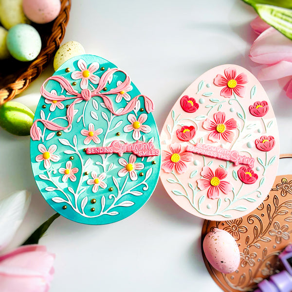 In Bloom Egg Etched Dies by Simon Hurley