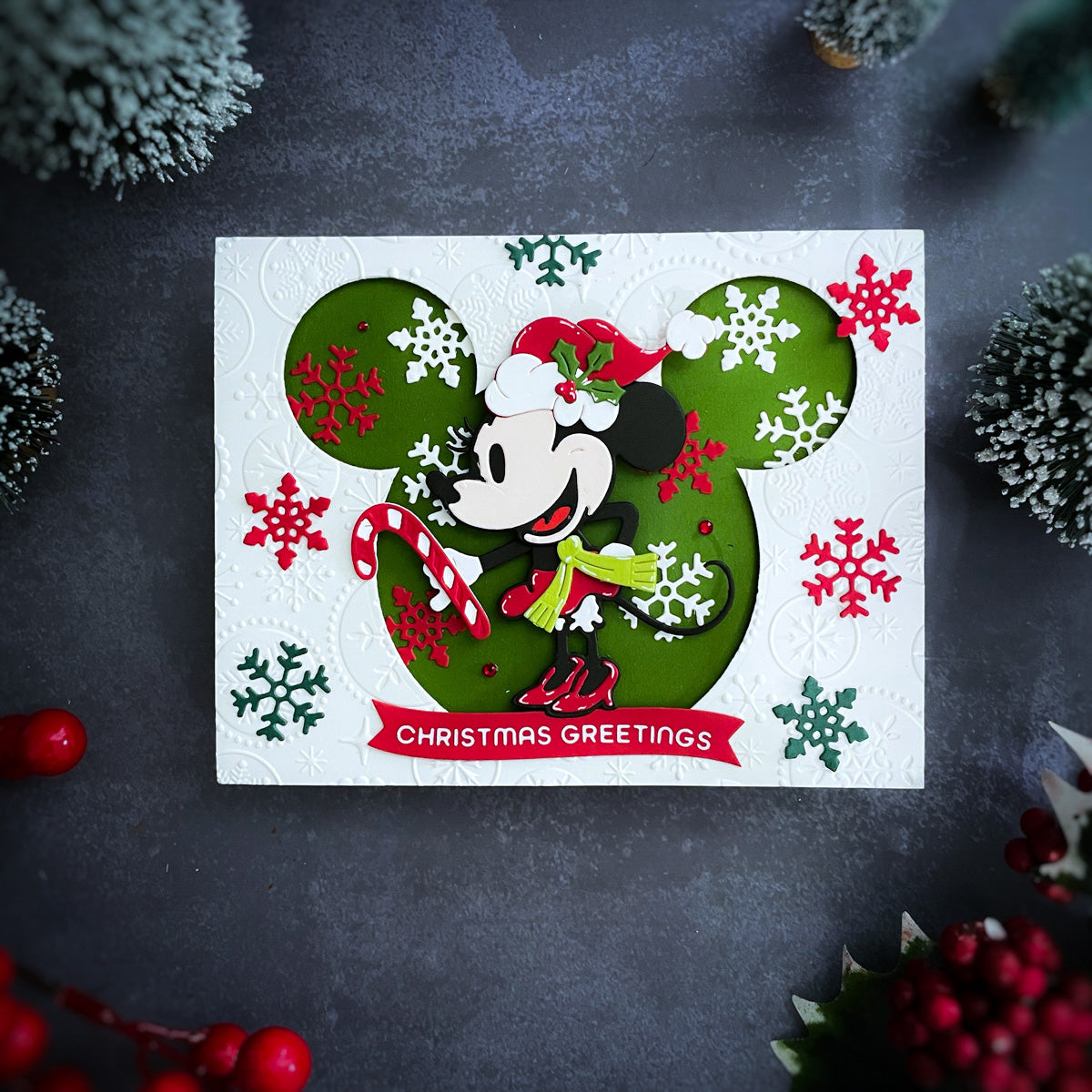 Classic Mouse Christmas Embellishments Etched Dies