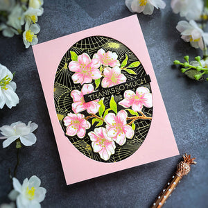 Cherry Blossoms BetterPress Plate & Die Set by Alex Syberia Designs