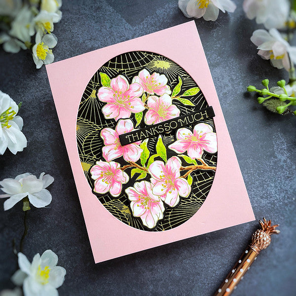 Cherry Blossoms BetterPress Plate & Die Set by Alex Syberia Designs