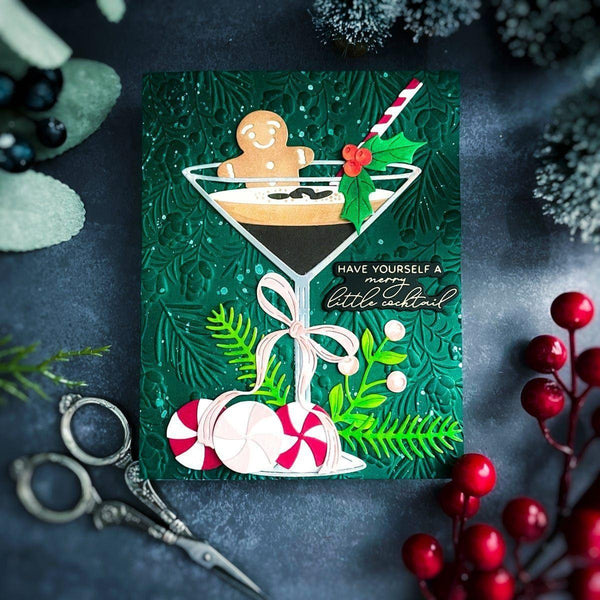 Christmas Cocktails Etched Dies