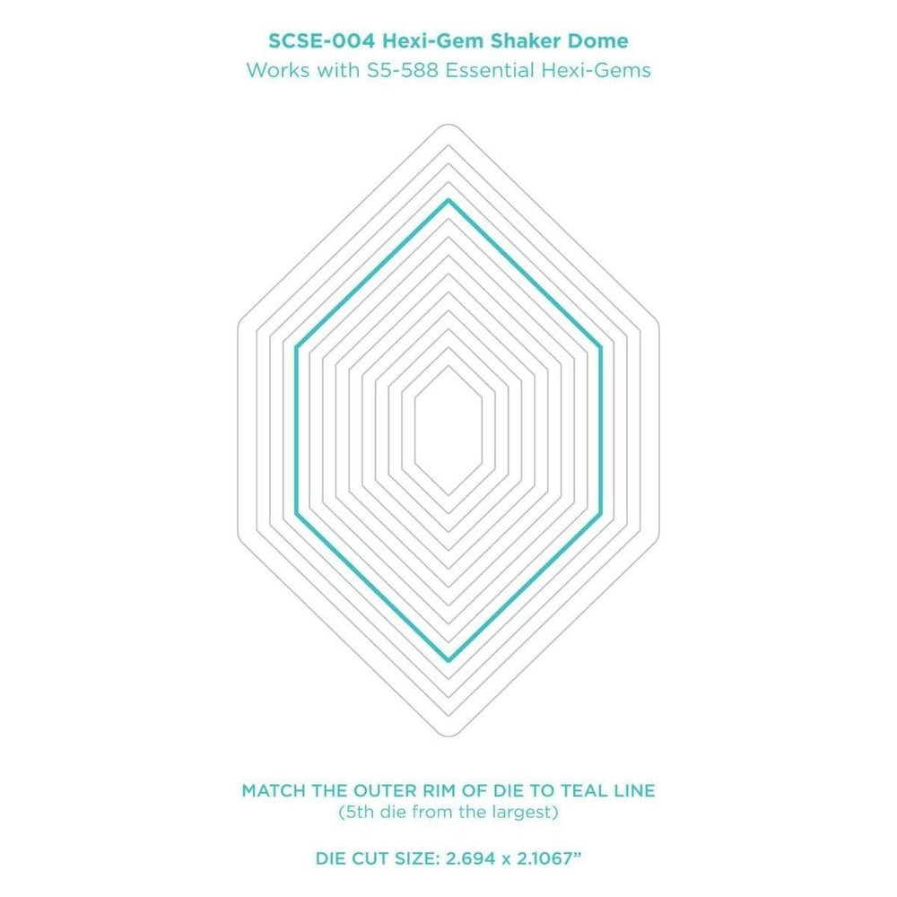 Hexi-Gem Shaker Dome - 6 Pack