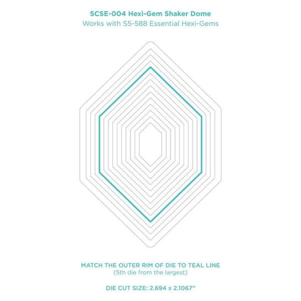 Hexi-Gem Shaker Dome - 6 Pack