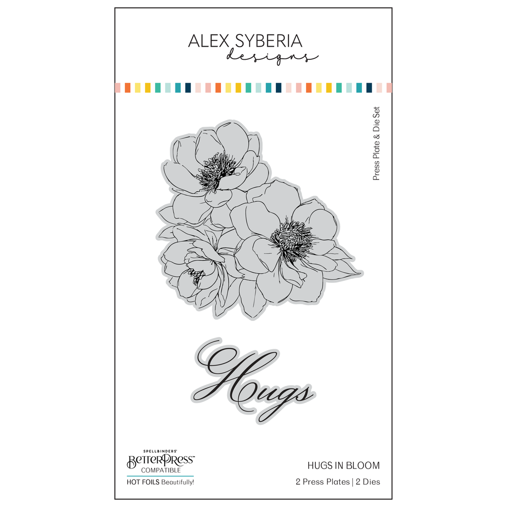 Alex Syberia Designs - Hugs in Bloom Press Plate & Die Set