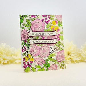 Winter Rose Background Press Plate from the Handmade Holidays Collection