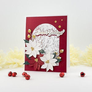 Winter Rose Background BetterPress and Stencil Bundle from the Handmade Holidays Collection
