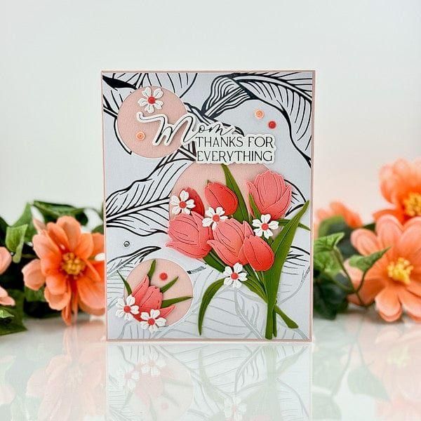 Paper Rose - Floral Backgrounds Silver Foil 12x12 Paper Collection