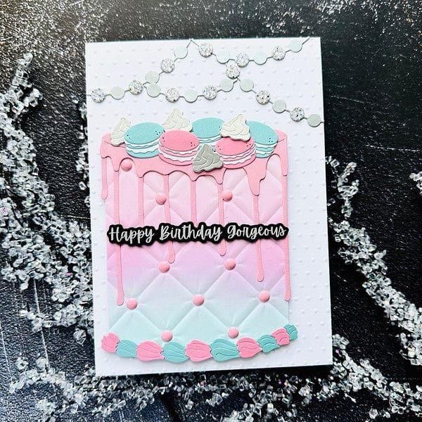 Bougie Birthday Sentiments Press Plate & Die Set from the Bougie Birthday Collection by Nina Boettcher